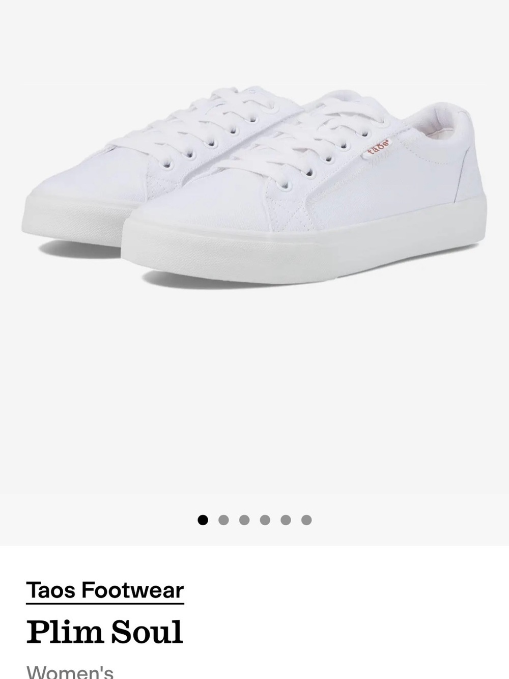 Taos Footwear White Low-Top Canvas Sneakers